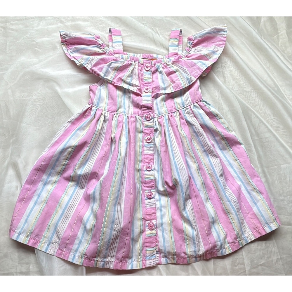 Penelope Mack LTD Sparkly Striped Dress 2T